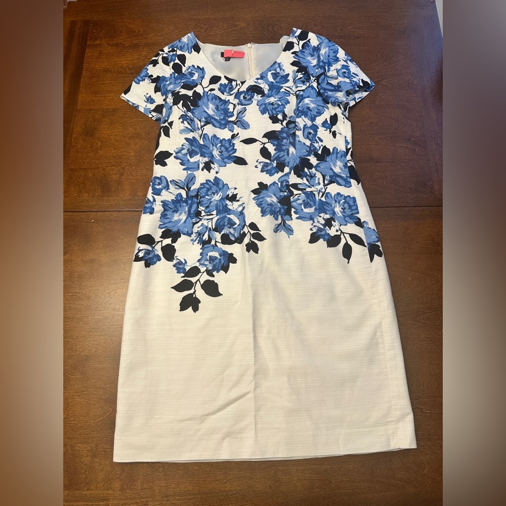Talbots Blue Floral Midi Dress